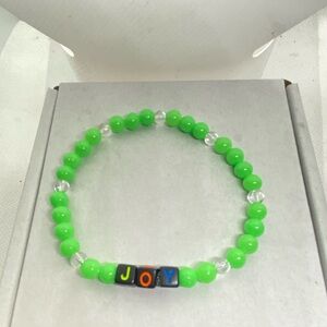 Green Beaded JOY Bracelet